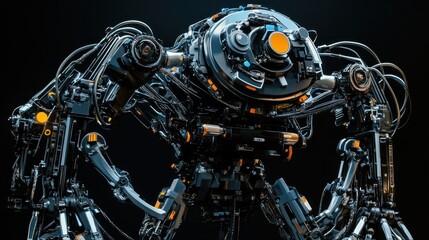 Fototapeta premium Advanced robotic construct with intricate mechanical design