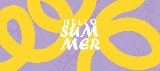 Obraz premium Summer concept horizontal abstract background with bright line. creative art minimalist style design template for sales, poster, header, cover, fashion ads collection