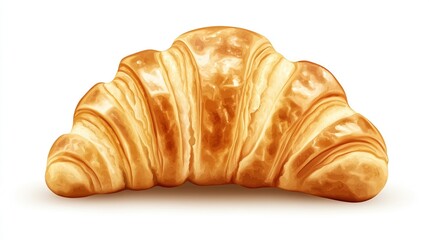 Golden croissant, detailed image