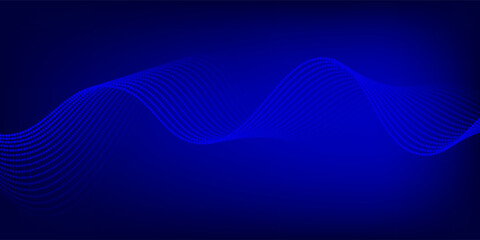 Dot blue wave light screen gradient texture background. Abstract  technology big data digital background. 3d rendering.