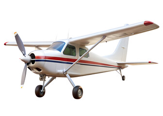 Fototapeta premium vintage airplane isolated on white