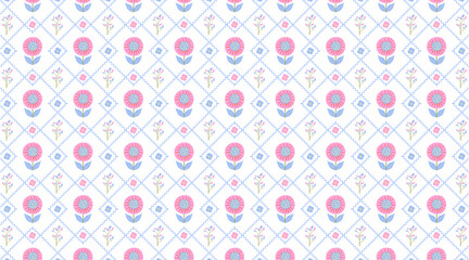Simple and stylish floral seamless pattern, stylish hand drawn floral illustration background for wallpaper, prints, fabric, cover
