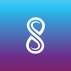 Fototapeta premium Infinity Eight icon symbol vector logo template