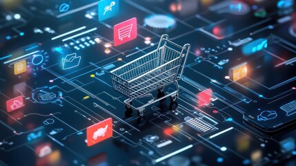 E-commerce technology, digital shopping cart
