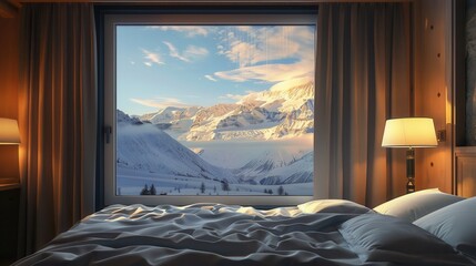 hotel room with bed