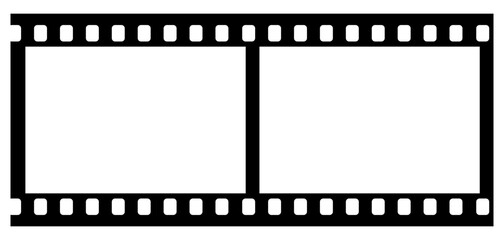 Fototapeta premium 映画・写真・ネガフィルムの枠・飾り枠のアイコン2コマ