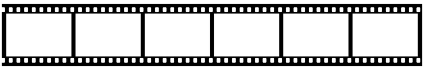 映画・写真・ネガフィルムの枠・飾り枠のアイコン6コマ