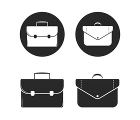 Stylized icons of briefcases, perfect for business or work themes