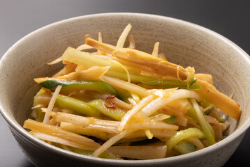 メンマとねぎと胡瓜和え