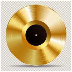 golden LP vinyl record