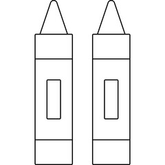 Crayon icon single vector illustration