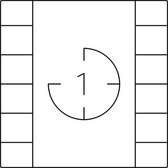 Video icon single vector illustration