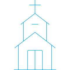Church icon single vector illustration
