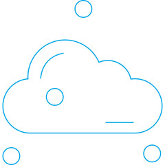 Cloud icon single vector illustration