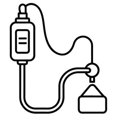 Medical ventilator icon in silhouette – life-saving equipment for critical car