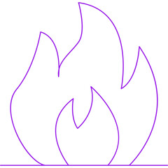 Fire icon single vector illustration
