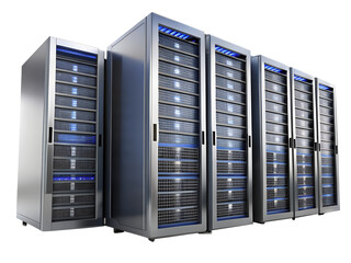 server rack with servers