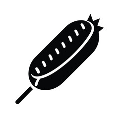 corn dog on white background