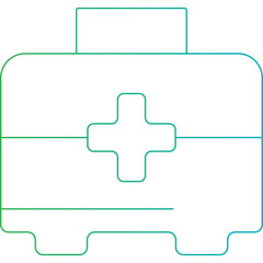 Obraz premium Medical box icon single vector illustration