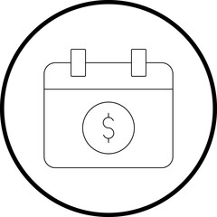 Calendar icon single vector illustration