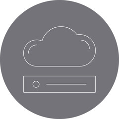 CLoud server icon single vector illustration