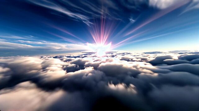 clouds and sun