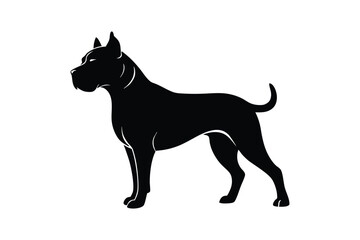 Silhouette art illustration of a Cane Corso.eps