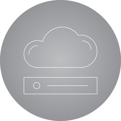 CLoud server icon single vector illustration