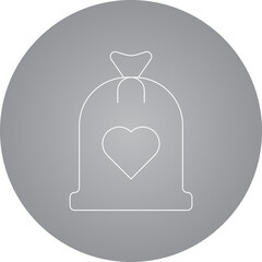 Love bag icon single vector illustration