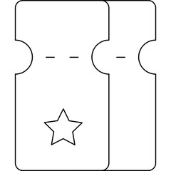 Tickets icon single vector illustration