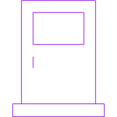 Door icon single vector illustration