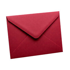 A luxurious burgundy envelope isolated on transparent background
