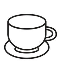  Tea Cup and Saucer Vector Icon