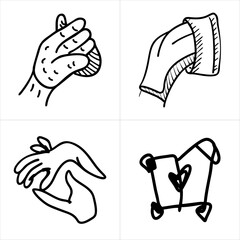 handdrawn  icon set
