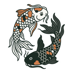 Koi fish illustration