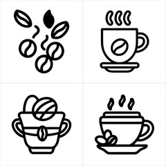 coffee illustration icon set

