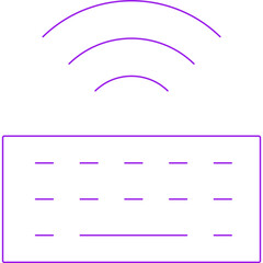 Wireless keyboard icon single vector illustration