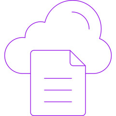 Cloud files icon single vector illustration