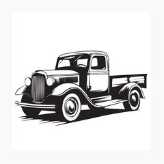 retro truck vector