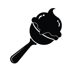vector illustration of a ice cream scoop