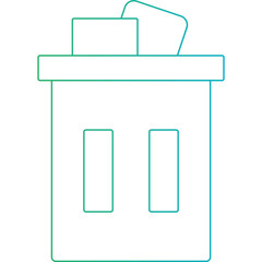 Dustbin icon single vector illustration