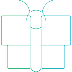 Butterfly icon single vector illustration