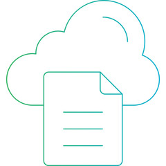Cloud files icon single vector illustration