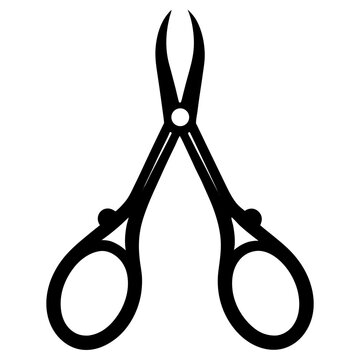 black scissors tool isolated clip art preview