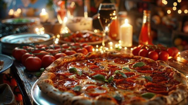 Pizza Party Illustration
