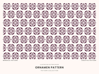 Seamless Floral Ornament Pattern Vintage Abstract Tile Design