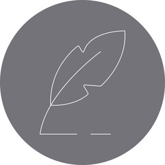 Feather icon single vector illustration