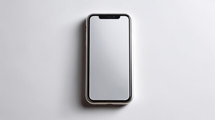 Modern smartphone mockup on a clean white surface for app display and design
