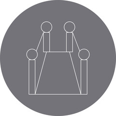 Path icon single vector illustration