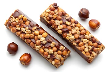 Delicious Chocolate-Covered Granola Bars with Nuts and Seeds
